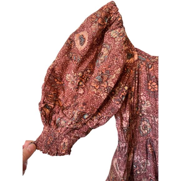 ULLA JOHNSON Juniper Puff Sleeve Mini Dress in Rosebud Crimson Size 2 $375 MSRP - Picture 8 of 13